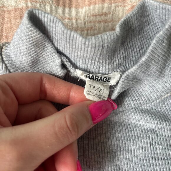 Garage Grey Bodycon Dress Mock Neck - Picture 2 of 3